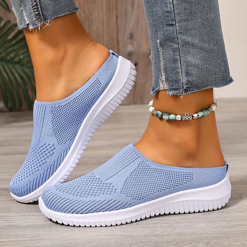 Women’s Breathable Knit Slip-On Walking Shoes
